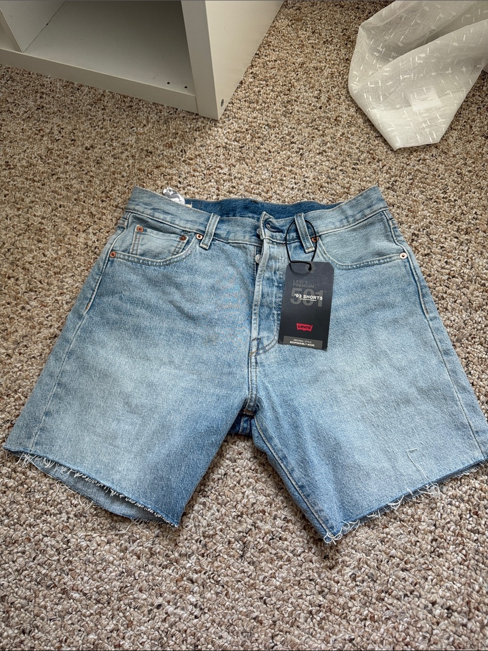 Levi's Light Blue Denim Cutoff Shorts